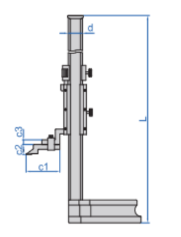 Нониусные штангенрейсмасы (базовый тип) 1251-200