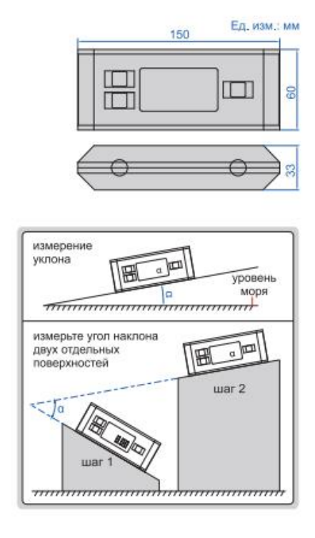 Цифровой уровень и уклономер 2179
